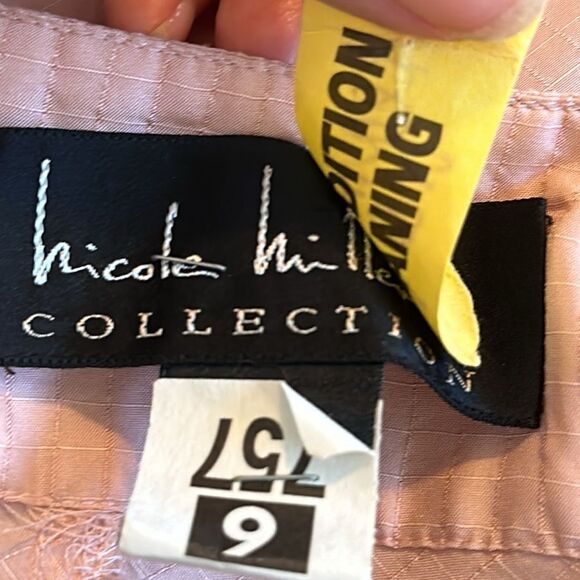 Nicole Miller‎ Collection pink silk unusual asymmetrical skirt - Picture 8 of 9